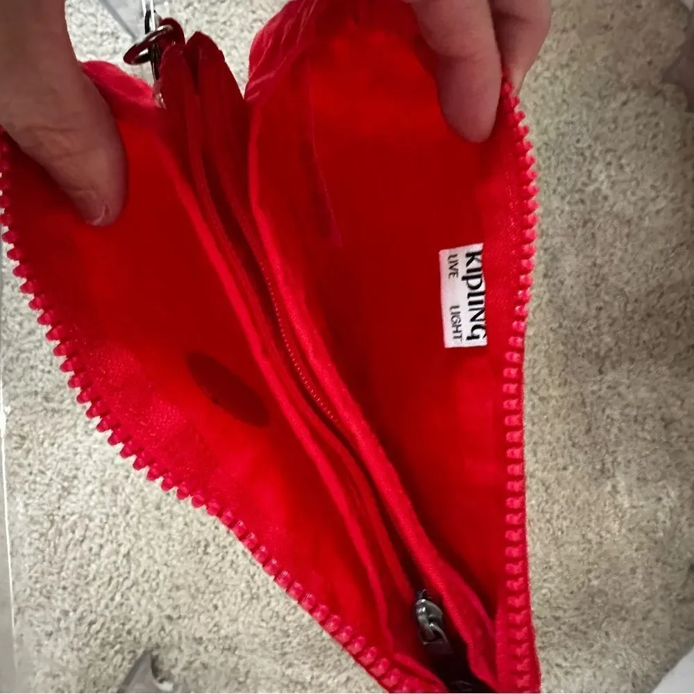 NEW Kipling Creativity Large Pouch - Bright Red